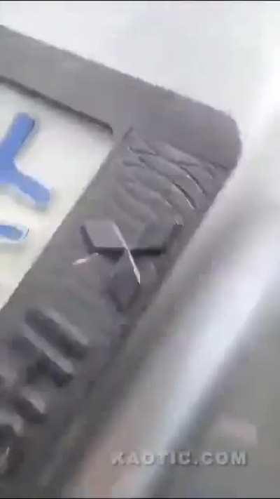 Biker films his colleagues crashing into a car (Colombia)