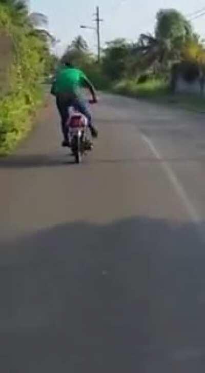 Dude thought he was Usian Bolt.