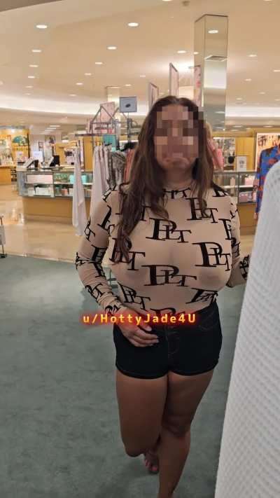 NRI My Desi titties in SHEER while shopping