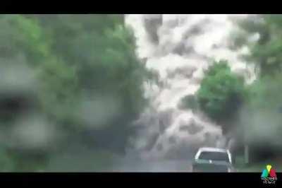 Escaping pyroclastic flow from volcano in Guatemala