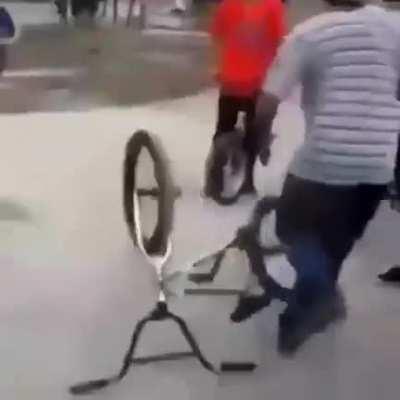 How mad you gotta be to throw a bike at a nigga