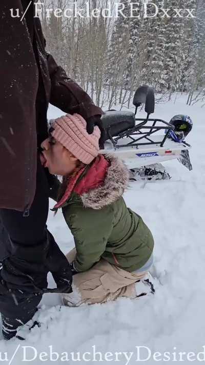 Swallowing it in a snow storm