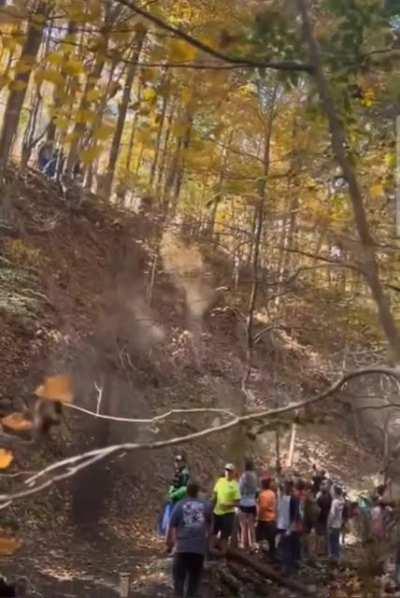 Cody Barnes Ironman crash. He walked away with only a concussion