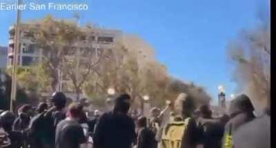 [Warning: blood] [Left-wing racism] Black Trump-supporter who organised free speech rally in San Francisco violently attacked by anarcho-Democrats, gets his teeth punched out