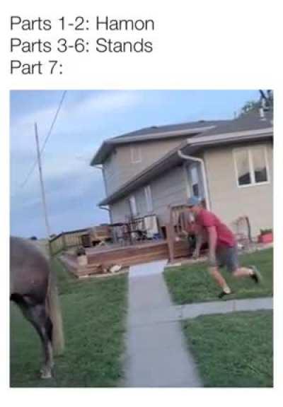 Johnny you got to let the horse kick your balls Johnny I swear it’s the only way we can win