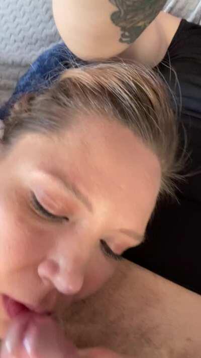 Am I still cute with a mouth full of cock and a face full of cum?