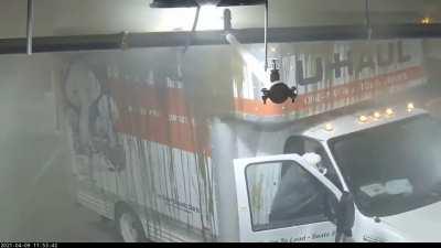 to park in a garage.