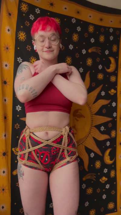 Half-Star Hip Cage, freehand self-tie! 