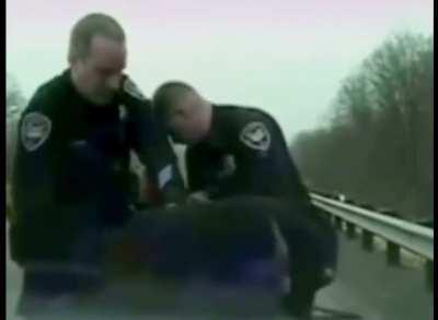 Suspect eats evidence while being arrested