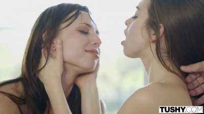 Cleaning her up after the cumshot