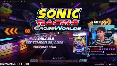ThatsTheBruh Reaction to Sonic Racing: Crosswords Trailer