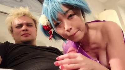 Anime Blowjob Cosplay Handjob JAV Japanese Jav Model Marica Hase Pretty Porn GIF