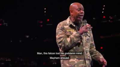 Dave Chappelle tells a wild joke about a falcon and a tr-nsgender woman: 