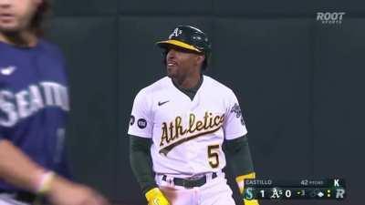 [Highlight] [Highlight] Josh Rojas leap frogs Kemp for the tag to complete the strike em out throw em out double play!