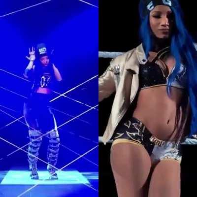 The way Sasha Banks moves with her hips...