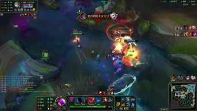 EUW Challenger Katarina unexpected 1v5 penta when everyone thought the fight is already lost