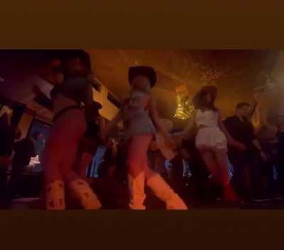 Scarlet and lexee turn into buckle bunnies for her birthday again