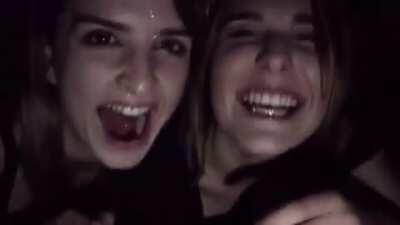 Two Girls Offering A Blowjob In A Cinema