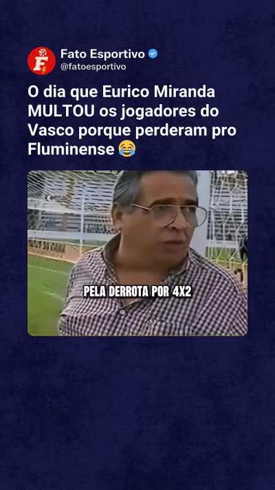 Eurico tirando o Fluzão pra merda.