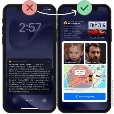 Amber alert redesign