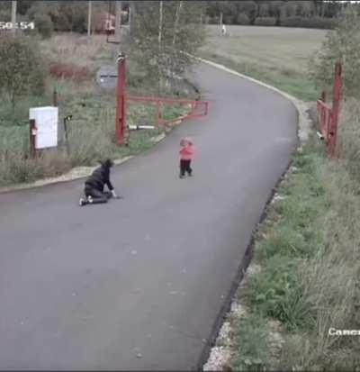 Riding quad bike with two children and not paying attention/speeding on road