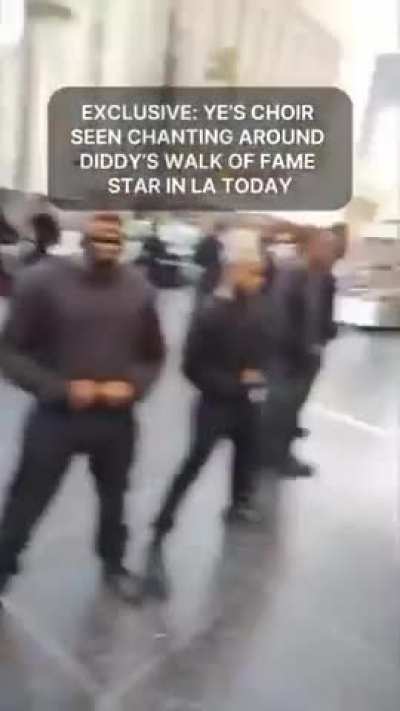 Kanye's choir performs at Diddy's WOF star