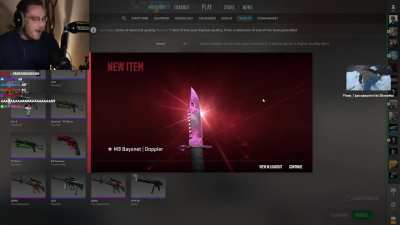 Mark just crafted a M9 Bayonet | Doppler (Phase 2) live on stream using a color filter!