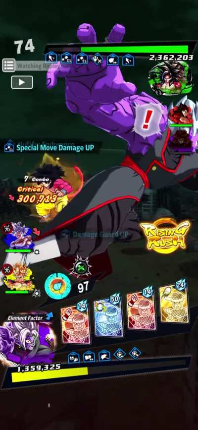 Why didn't Zamasu's gauge work here? Does it need to be combo'd into?