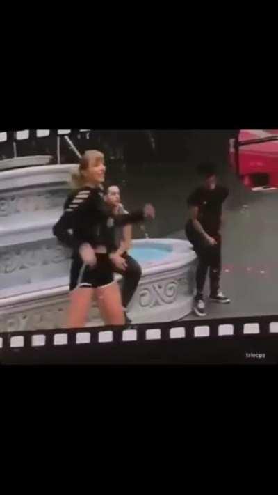 Swinging and tossing those puppies about