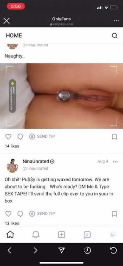 This the most recent vid she made and bru if y’all keep asking me to pay for that 10 sec sucking dick vid hit my cash app if it was longer I would of used my own money to buy it