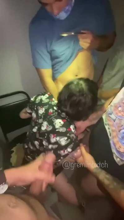 He took me to a glory hole and I made him watch all the cock I sucked off