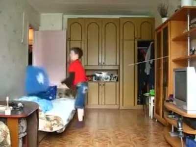 Training with a stick i guess