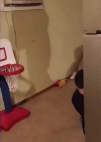 He tried slapping that phone out of her hand and won a lovely prize.