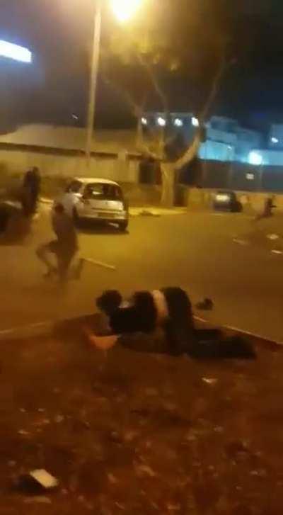 Rioters get run over in Israel.
