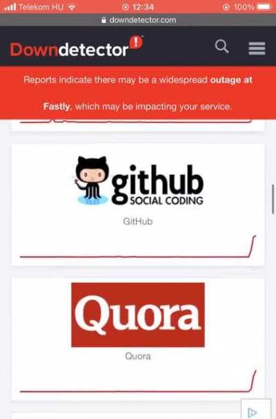 Most of the largest websites went down