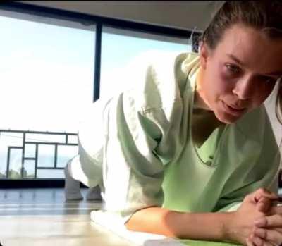 Josephine showing her hanging tits in 4