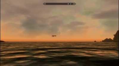 Saw this dragon flying over the sea in Solstheim. Thought it looked really beautiful so wanted to share