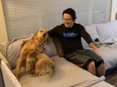 Man uses magic killing a dog in his arms