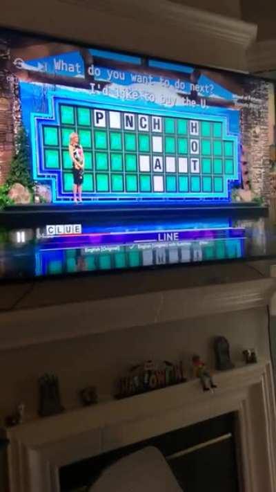 My daughter and I watching Wheel Of Fortune