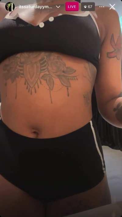 (@livemizztwerksum) Gym Progress Check on IG Live 4/27/24