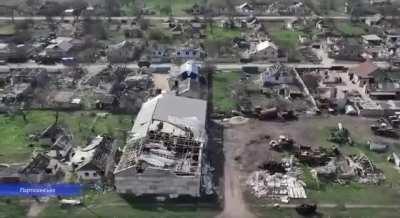 The drone footage of some of Mykolaiv region's villages destroyed by Russians