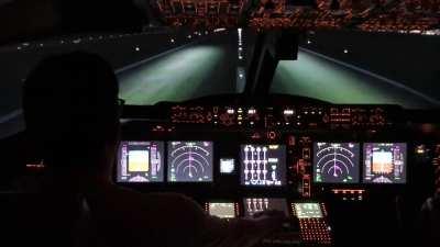 Went to a buddy’s house, he has a fix based 747-400 simulator in his basement. Flew the IGS to rwy 13 at the old Kai Tak airport in his sim. Pretty cool.