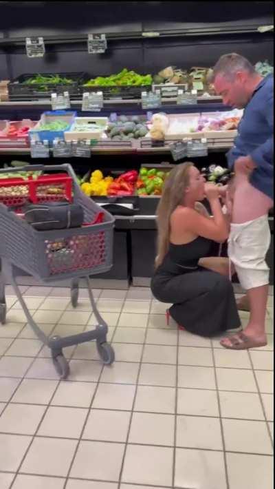 looking for meat in the produce section