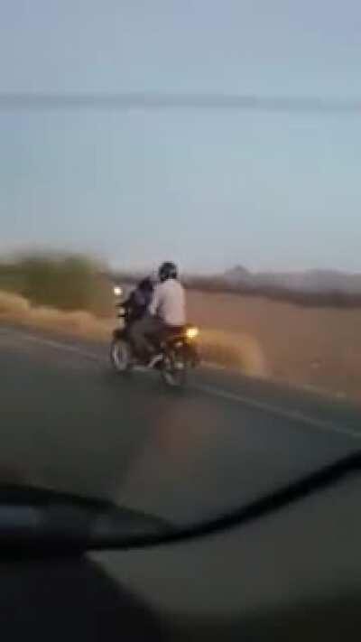 Having sex on a moving motorcycle