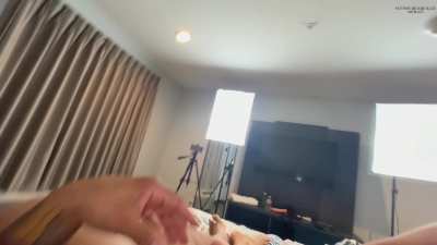 As soon as my wife rolls off the top of her bull he tells me to come taste her pussy on his cock!