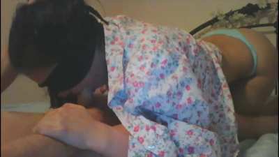 He Forces Her Head Down to Deep Throat The Cum.