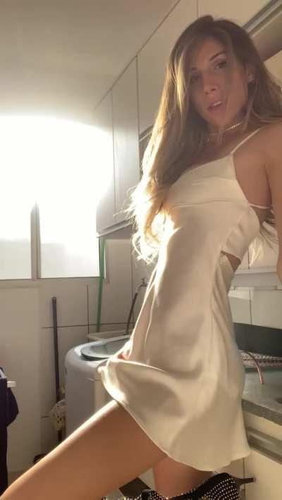 sheer dress shows my surprise 🍆