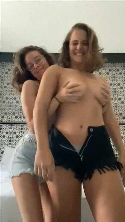 playing with her boobs is my guilty pleasure what about u <3