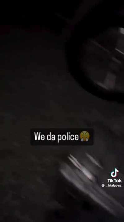 kids hit a lick on squad car