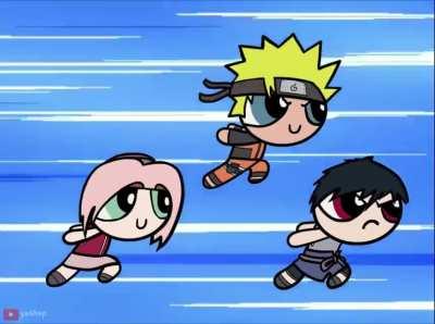 Naruto shippuden in powerpuff girls intro (OC)